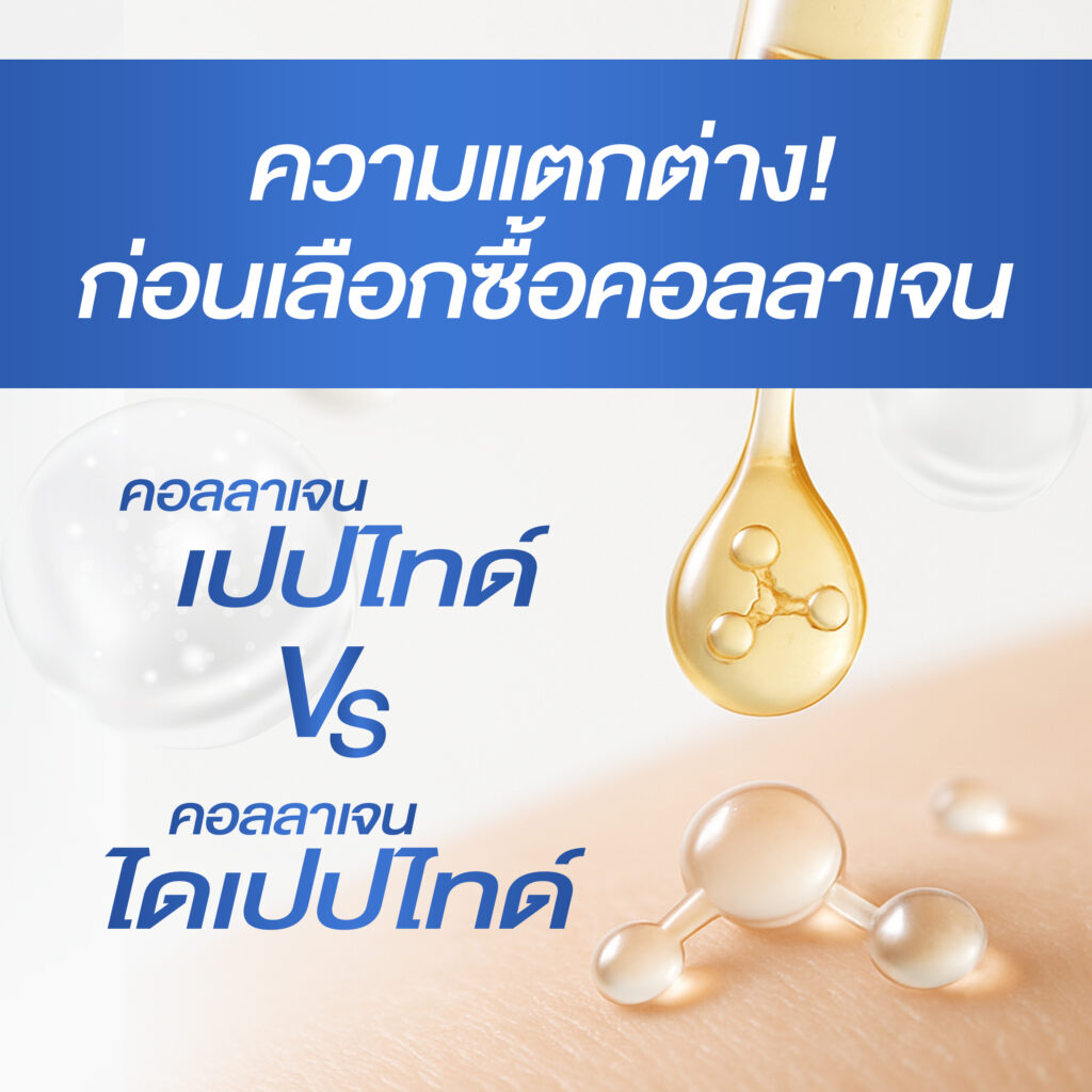 คอลลาเจนไดเปปไทด์ ดีกว่าเปปไทด์ธรรมดายังไง? เจาะลึกความต่างก่อนเลือกซื้อคอลลาเจน